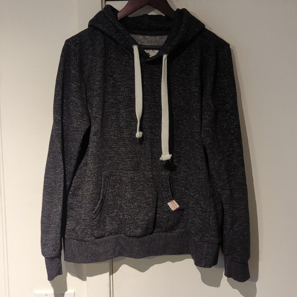 Reflex black with white speckles hoodie size XL extra large